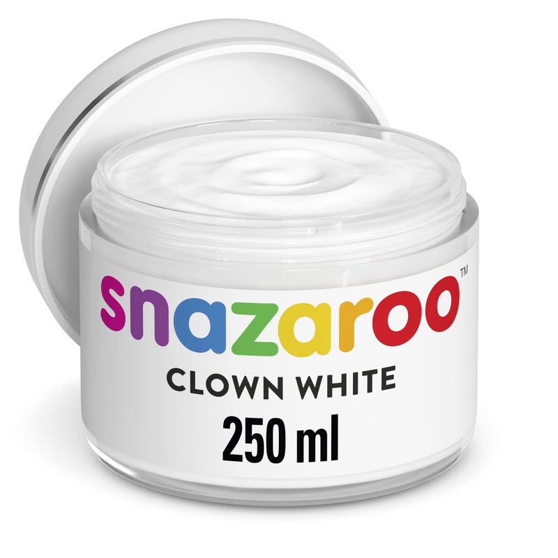 Snazaroo طلاء وجه وجسم سنزارو، أبيض مهرج، 250 مل - Image 1